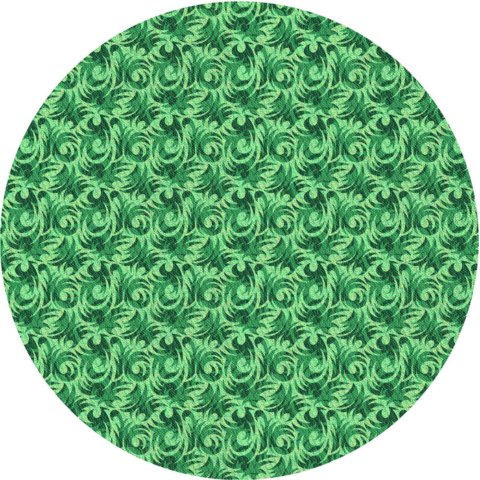 Square Patterned Green Rug, pat598grn