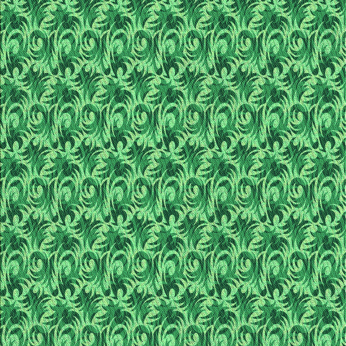 Machine Washable Transitional Green Rug, wshpat598grn