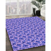 Machine Washable Transitional Bright Lilac Purple Rug in a Family Room, wshpat598pur