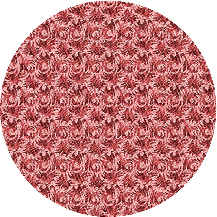 Square Patterned Light Coral Pink Rug, pat598rd