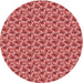 Square Patterned Light Coral Pink Rug, pat598rd