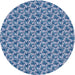 Sideview of Patterned Jeans Blue Novelty Rug, pat598