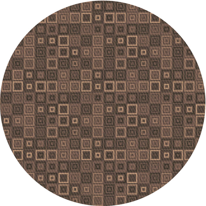 Square Machine Washable Transitional Dark Gold Brown Rug in a Living Room, wshpat599brn
