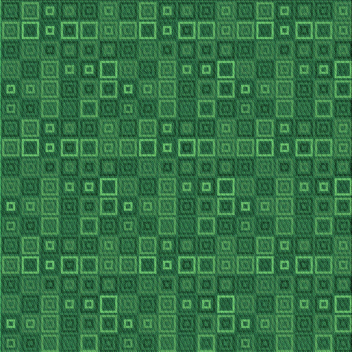 Round Patterned Deep Emerald Green Rug, pat599grn