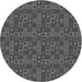 Square Patterned Platinum Gray Rug, pat599gry