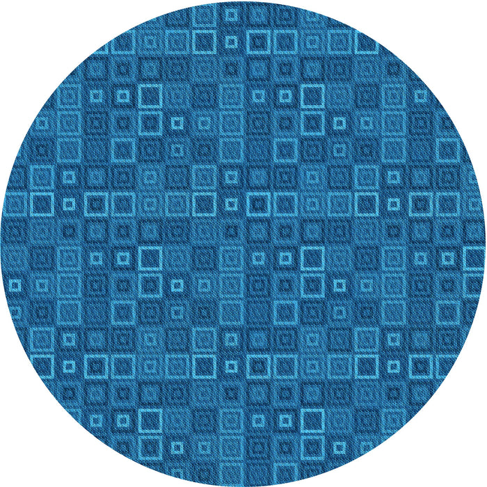 Square Patterned Blueberry Blue Rug, pat599lblu