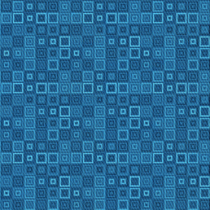 Round Patterned Blueberry Blue Rug, pat599lblu