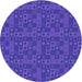 Square Patterned Purple Rug, pat599pur