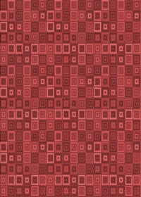 Machine Washable Transitional Red Rug, wshpat599rd