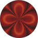 Sideview of Patterned Red Novelty Rug, pat59