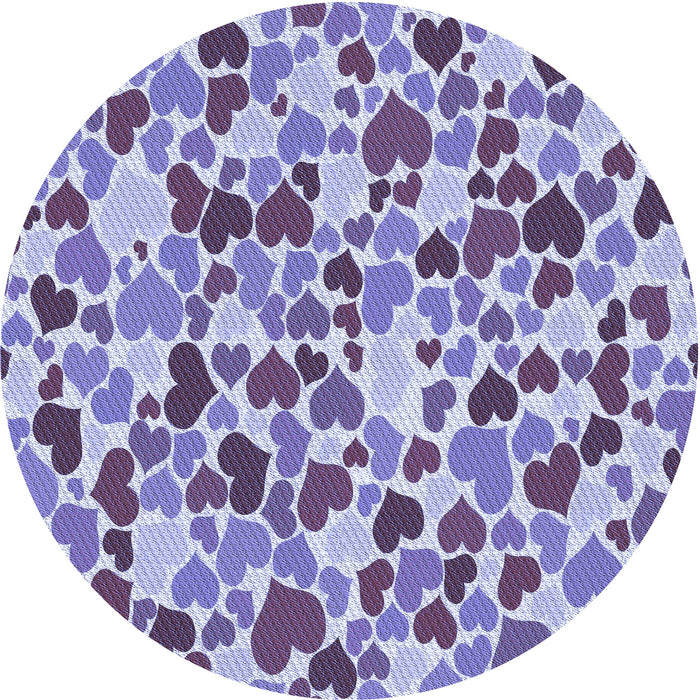 Square Machine Washable Transitional Amethyst Purple Rug in a Living Room, wshpat6blu