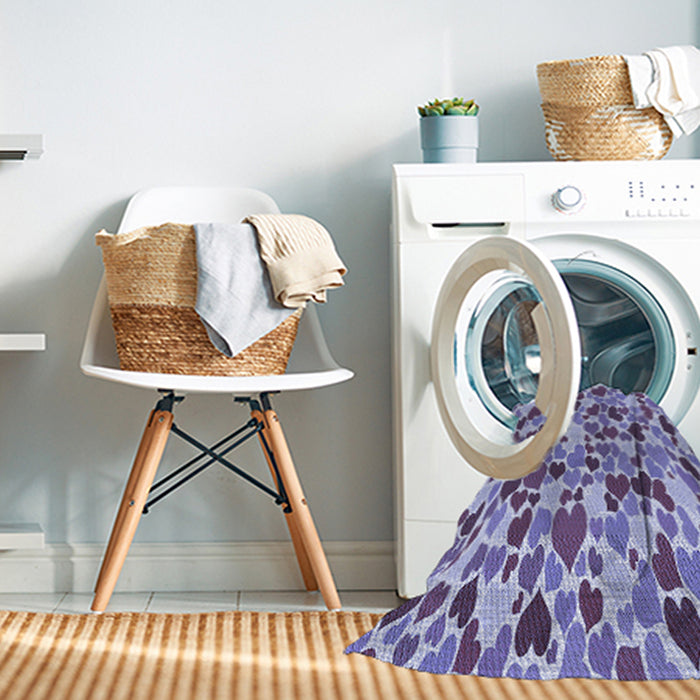 Machine Washable Transitional Amethyst Purple Rug in a Washing Machine, wshpat6blu