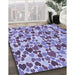 Patterned Amethyst Purple Rug in Family Room, pat6blu