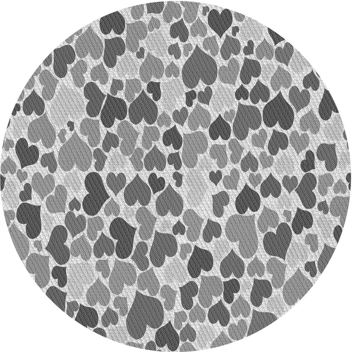 Square Patterned Platinum Silver Gray Rug, pat6gry