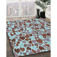 Patterned Sky Blue Rug, pat6lblu
