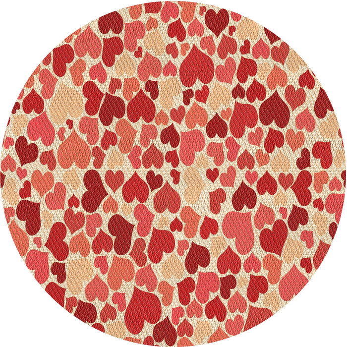 Square Patterned Red Rug, pat6org