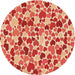 Square Patterned Red Rug, pat6org