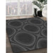 Patterned Charcoal Black Rug in Family Room, pat60gry
