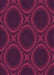 Machine Washable Transitional Medium Violet Red Pink Rug, wshpat60pur