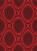 Machine Washable Transitional Crimson Red Rug, wshpat60rd