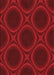 Square Patterned Crimson Red Rug in a Living Room, pat60rd