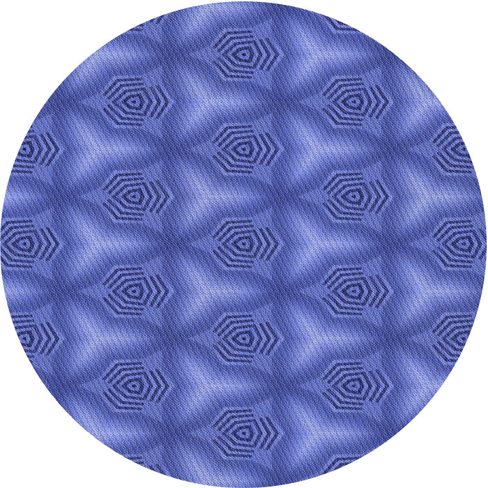 Square Patterned Sky Blue Rug, pat600blu