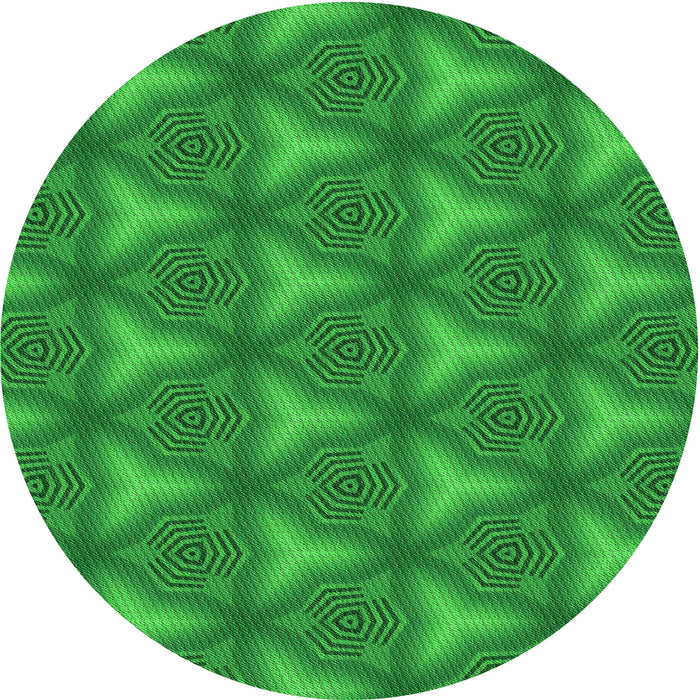 Square Patterned Green Rug, pat600grn