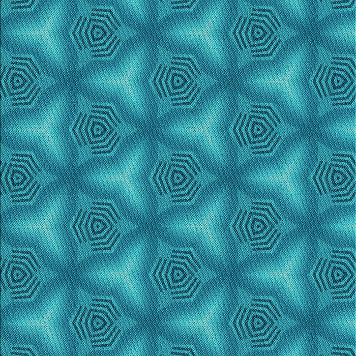 Patterned Dark Cyan Green Rug, pat600lblu