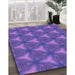 Machine Washable Transitional Amethyst Purple Rug in a Family Room, wshpat600pur