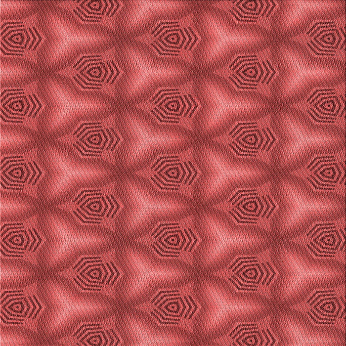 Round Patterned Orange Rug, pat600rd