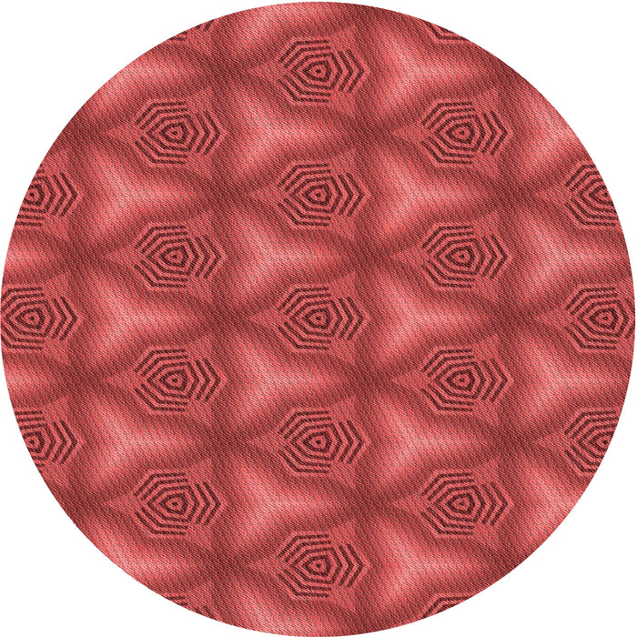 Square Patterned Orange Rug, pat600rd