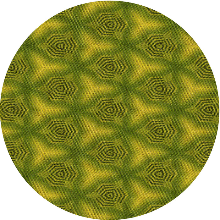 Square Patterned Pistachio Green Rug, pat600yw