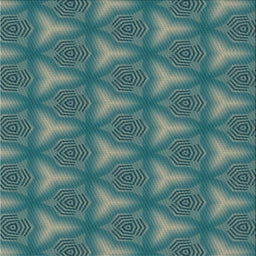 Square Patterned Teal Green Novelty Rug, pat600