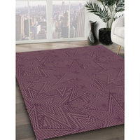 Patterned Raspberry Purple Rug, pat601brn