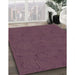 Patterned Raspberry Purple Rug in Family Room, pat601brn