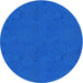 Square Patterned Neon Blue Rug, pat601lblu