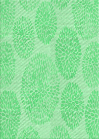 Machine Washable Transitional Green Rug, wshpat602grn