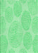 Machine Washable Transitional Green Rug, wshpat602grn
