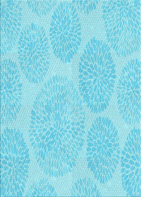 Machine Washable Transitional Bright Turquoise Blue Rug, wshpat602lblu