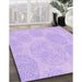 Machine Washable Transitional Purple Rug in a Family Room, wshpat602pur