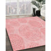 Machine Washable Transitional Red Rug in a Family Room, wshpat602rd