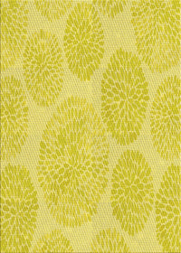 Machine Washable Transitional Yellow Rug, wshpat602yw