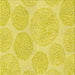 Round Patterned Yellow Rug, pat602yw