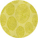 Square Machine Washable Transitional Yellow Rug in a Living Room, wshpat602yw