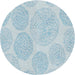 Sideview of Patterned Koi Blue Novelty Rug, pat602