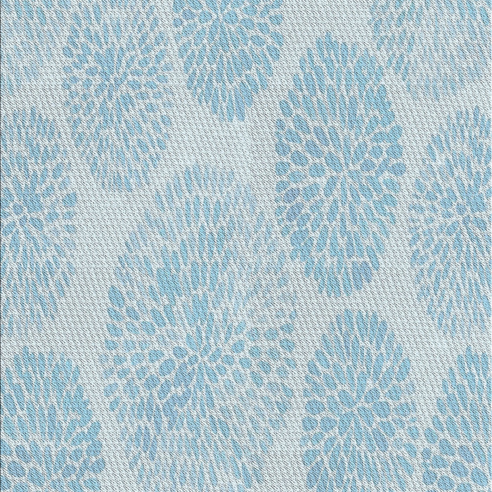 Machine Washable Transitional Koi Blue Rug, wshpat602