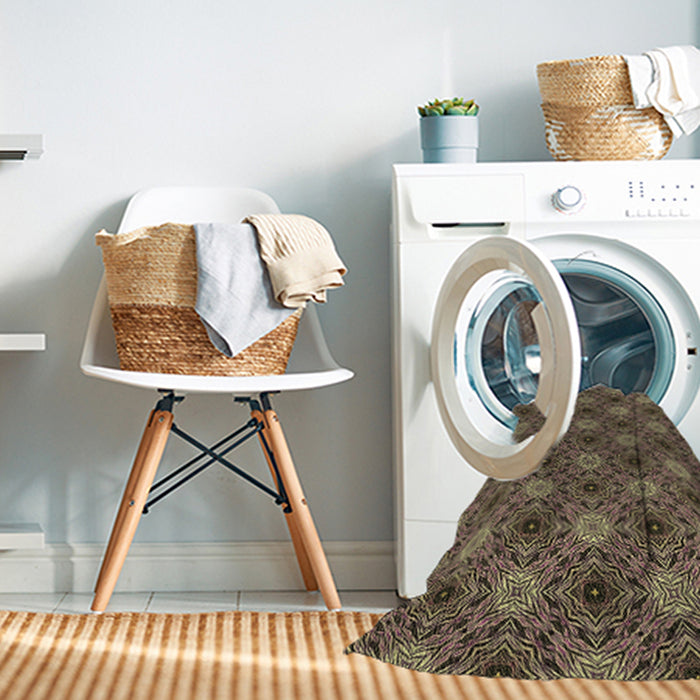 Machine Washable Transitional Chocolate Brown Rug in a Washing Machine, wshpat603brn