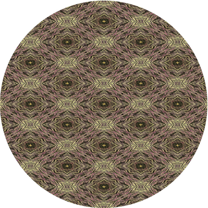 Square Patterned Milk Chocolate Brown Rug, pat603brn