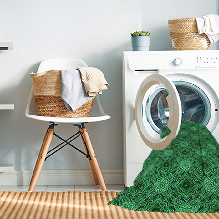 Machine Washable Transitional Deep Emerald Green Rug in a Washing Machine, wshpat603grn