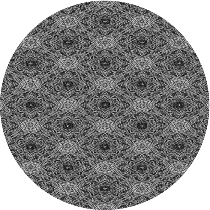 Square Machine Washable Transitional Dark Gray Black Rug in a Living Room, wshpat603gry